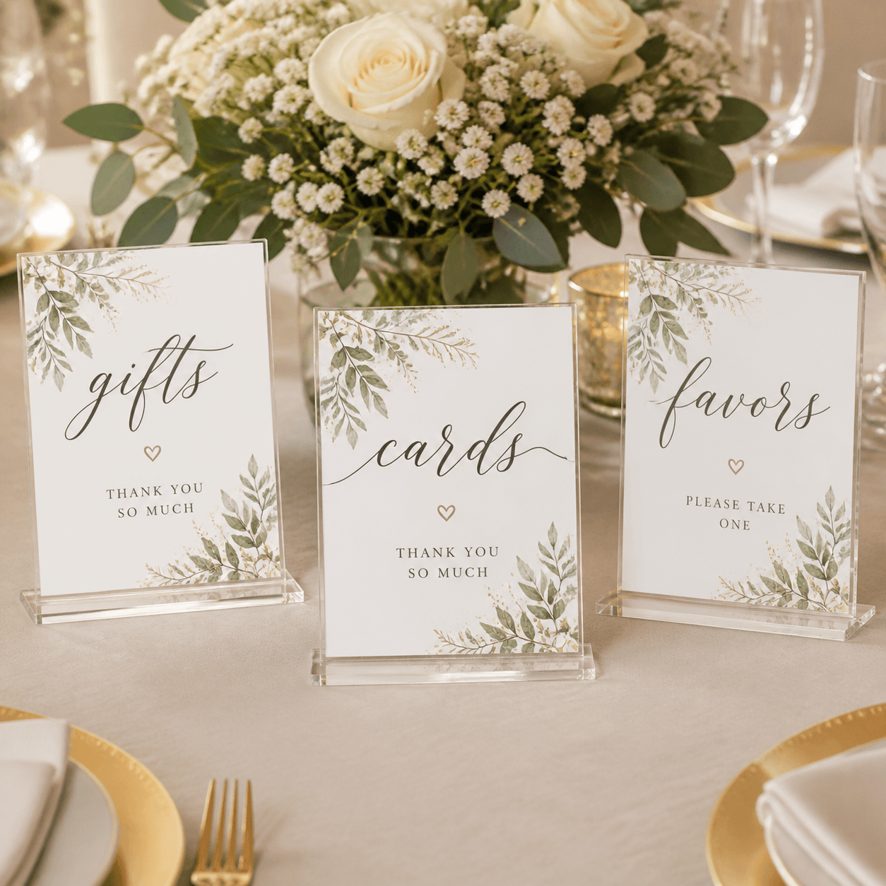 Baby Shower Table Signs photorealistic celebration product mockup 1