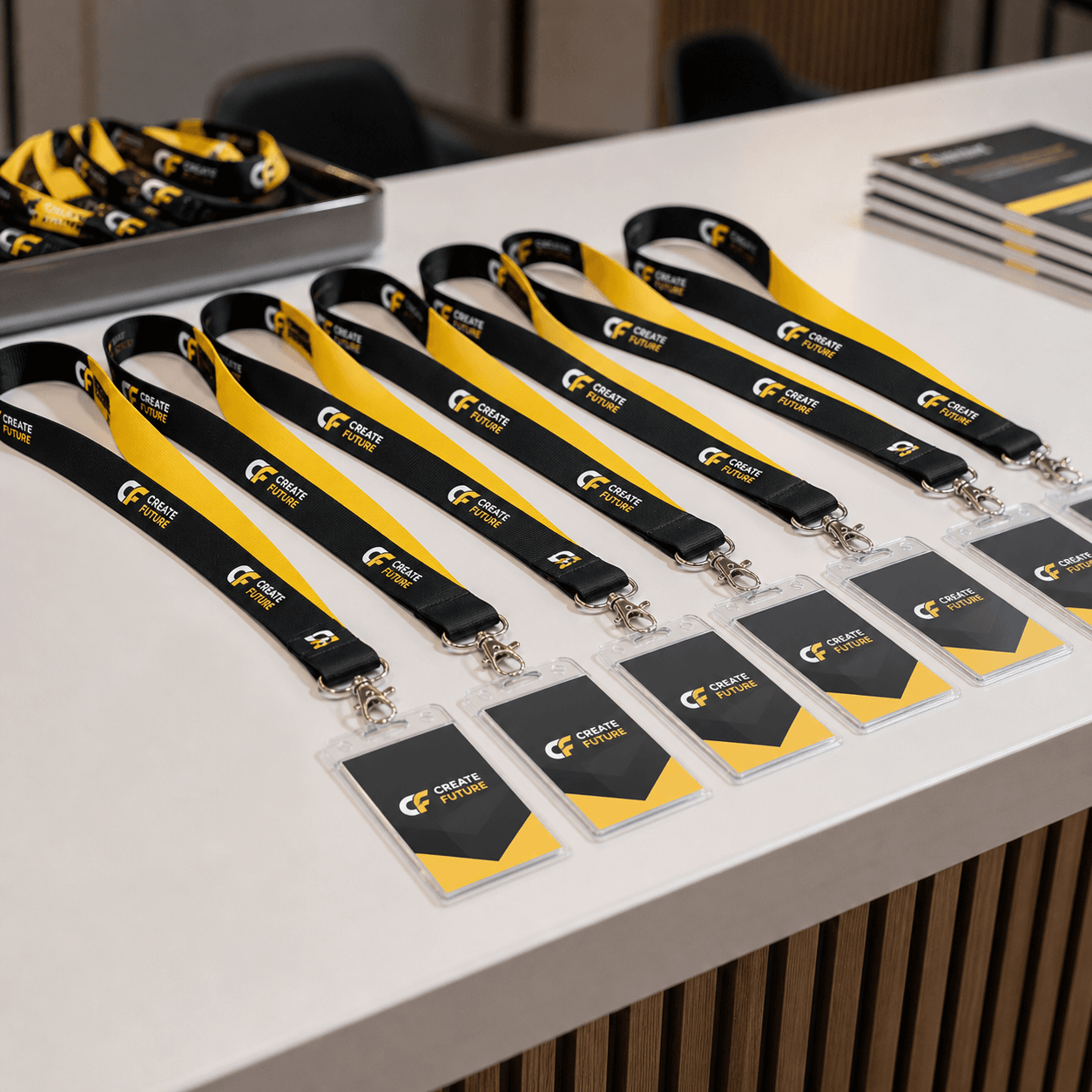 Custom Lanyards photorealistic promotional product mockup 1