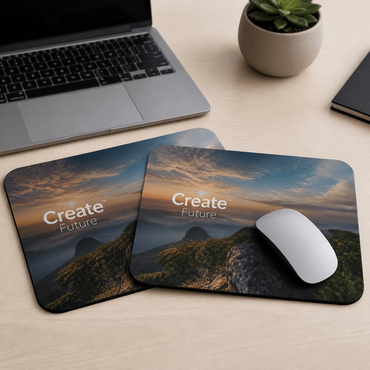 Custom Mouse Pads photorealistic promotional product mockup 1