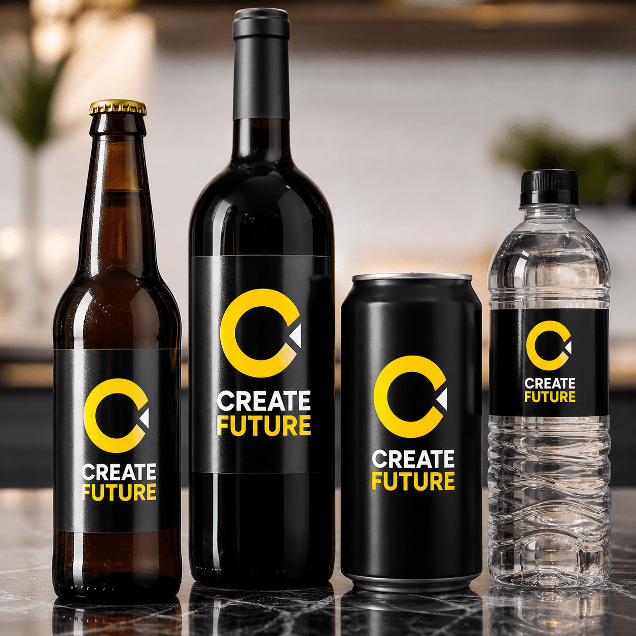 Gloss Vinyl Labels photorealistic label and sticker product mockup 1
