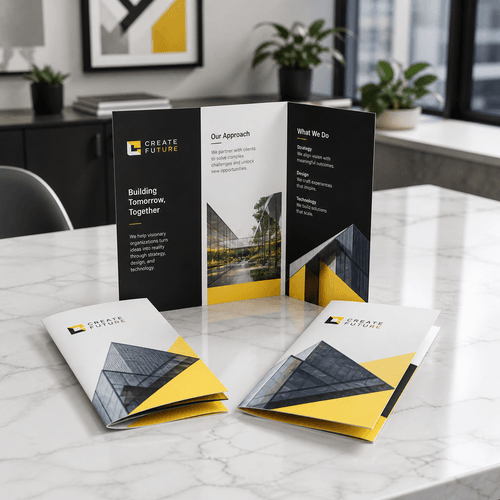 Brochure Printing photorealistic product mockup
