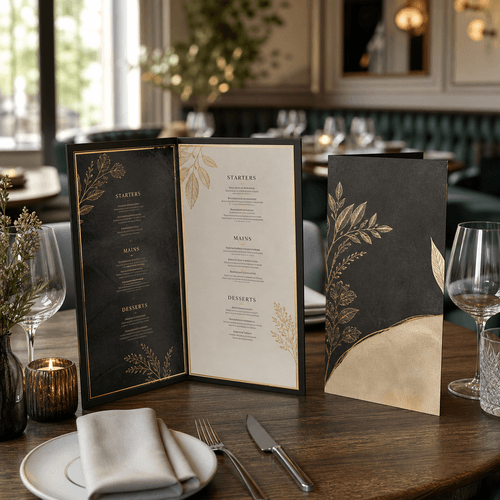 Menu Printing photorealistic product mockup