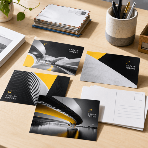 Postcard Printing photorealistic product mockup