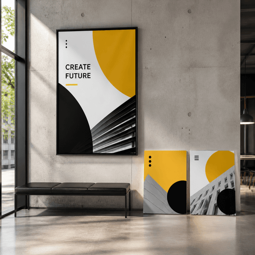 Poster Printing photorealistic product mockup