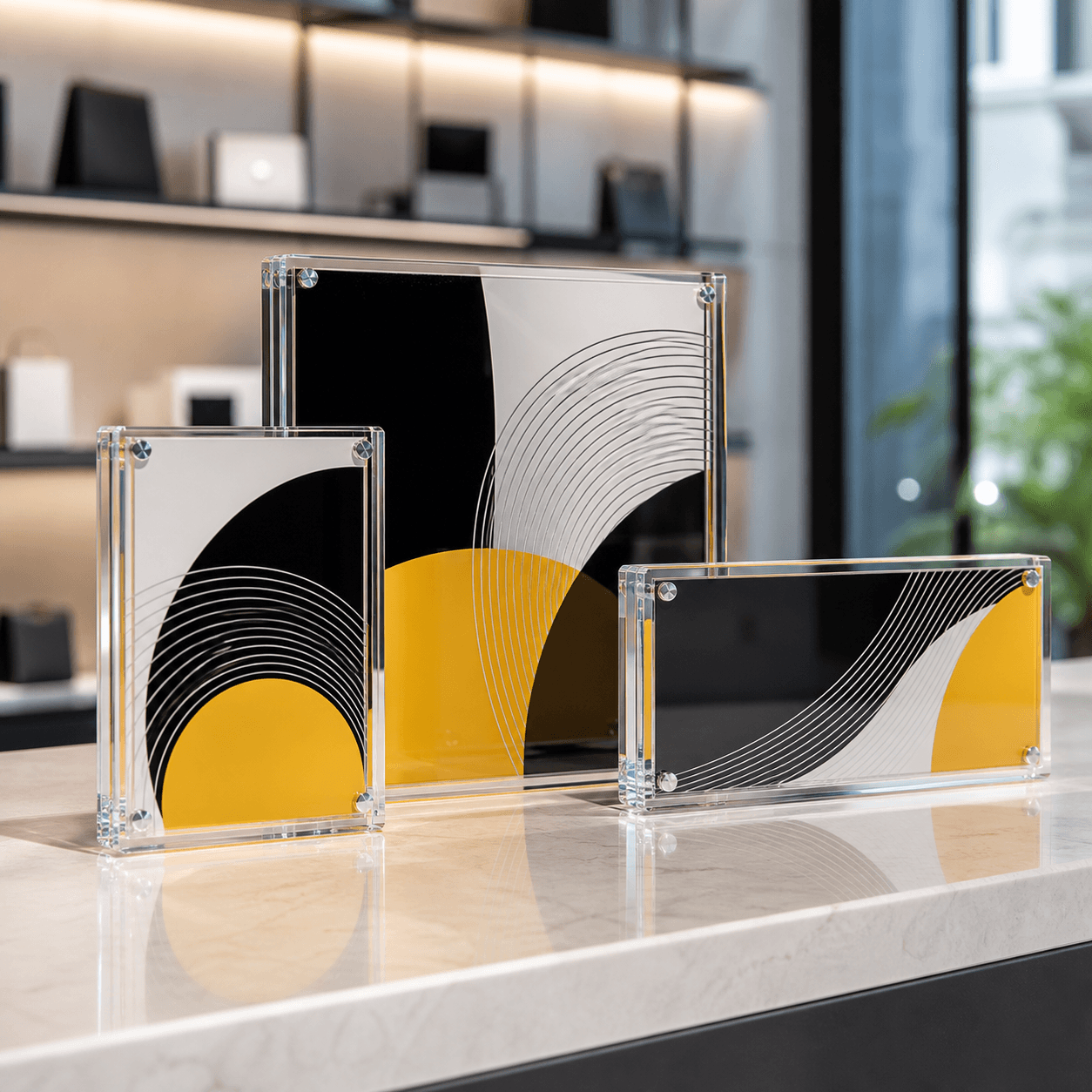 UV Printed Acrylic realistic product mockup 1