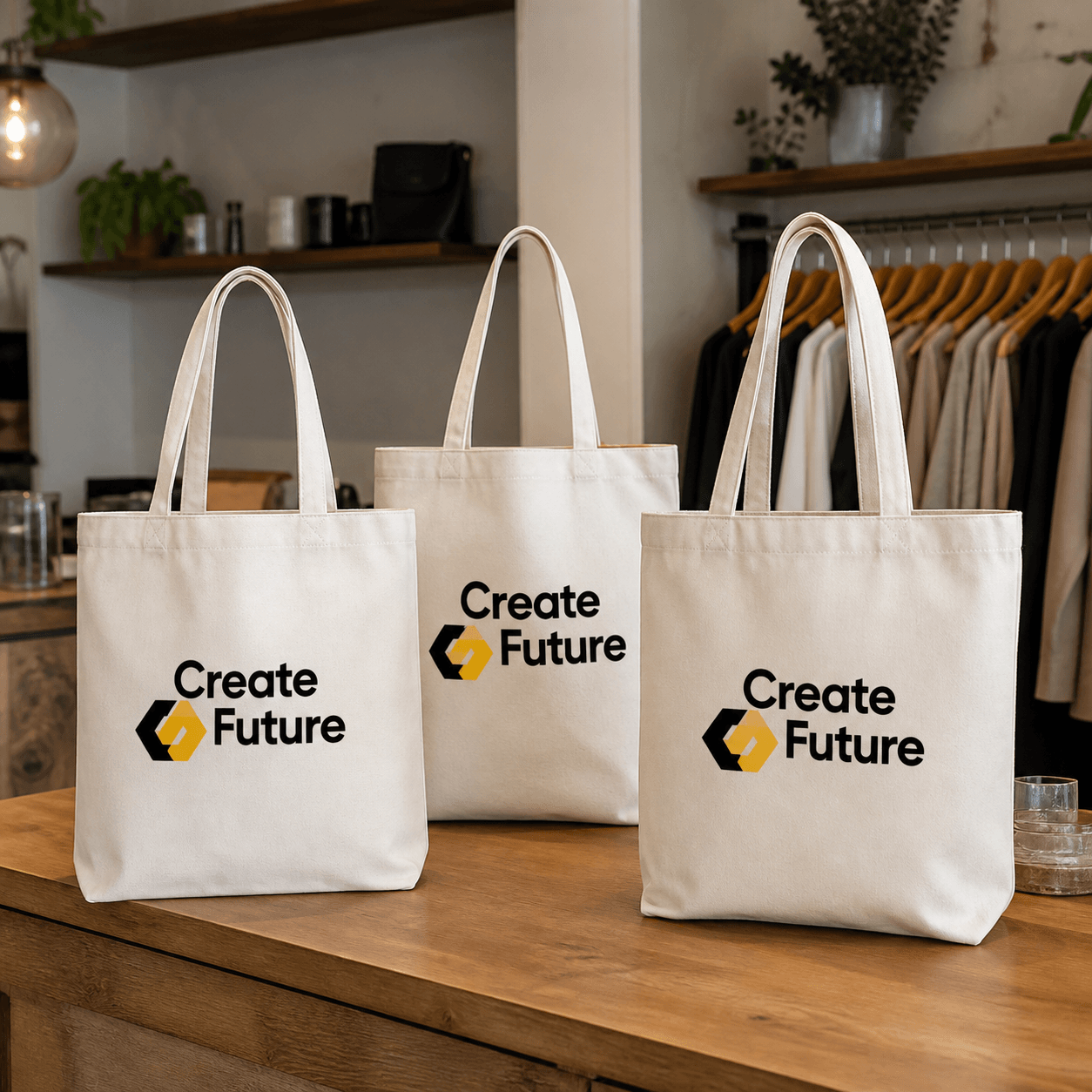 Custom Tote Bags photorealistic product mockup 1