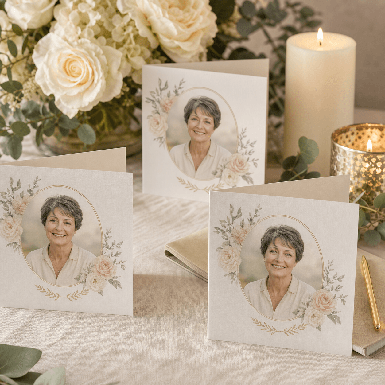 Memorial Cards photorealistic product mockup 1