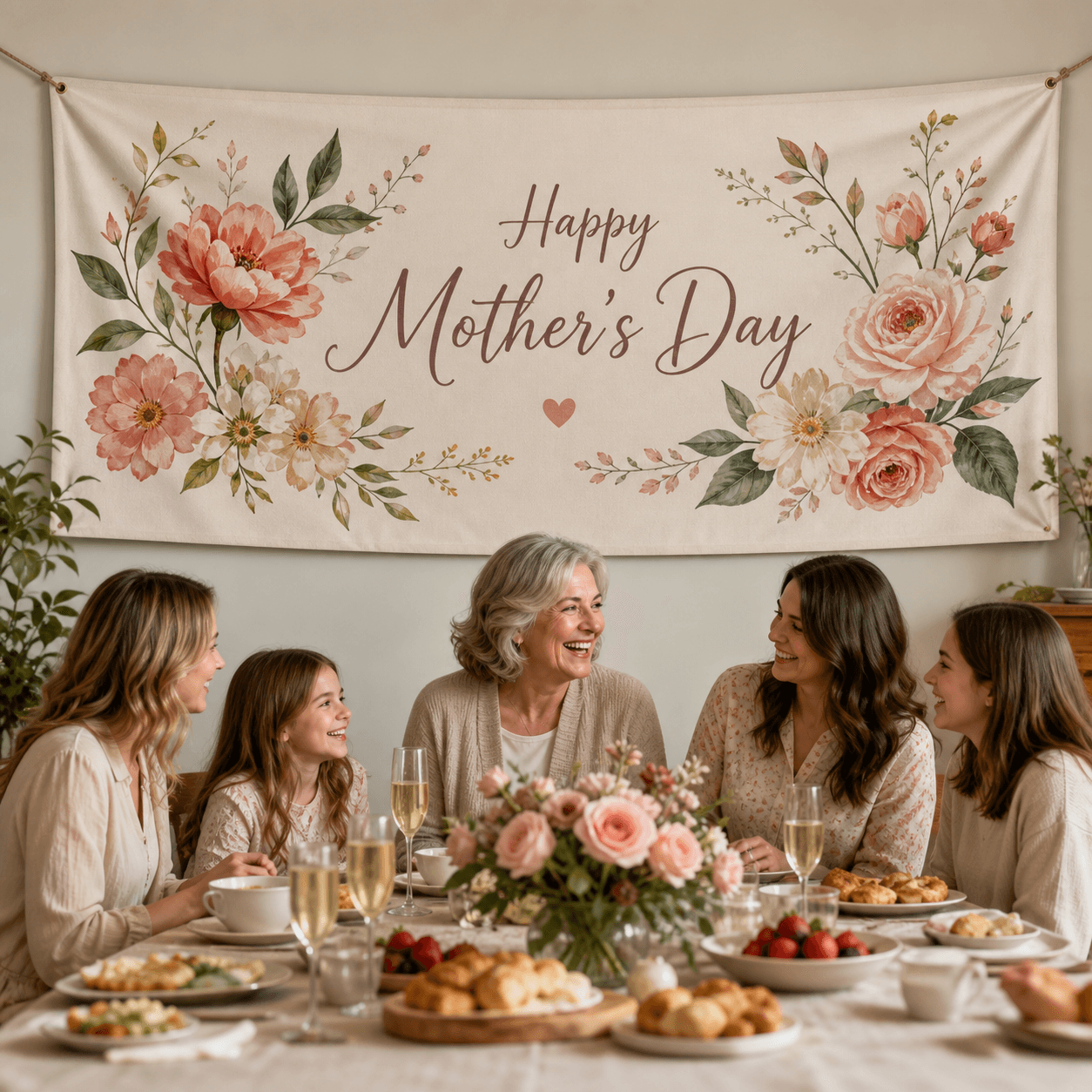 Mother's Day Banners photorealistic product mockup 1