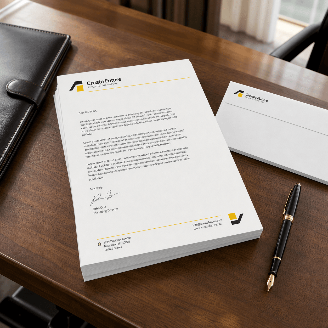 Letterhead Printing photorealistic product mockup 1