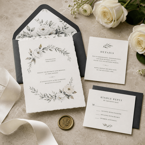 Wedding Invitations photorealistic product mockup 1