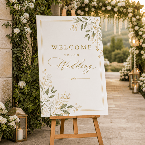 Wedding Welcome Signs photorealistic product mockup 1