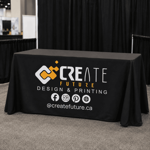 6FT Draped Table Throw setup