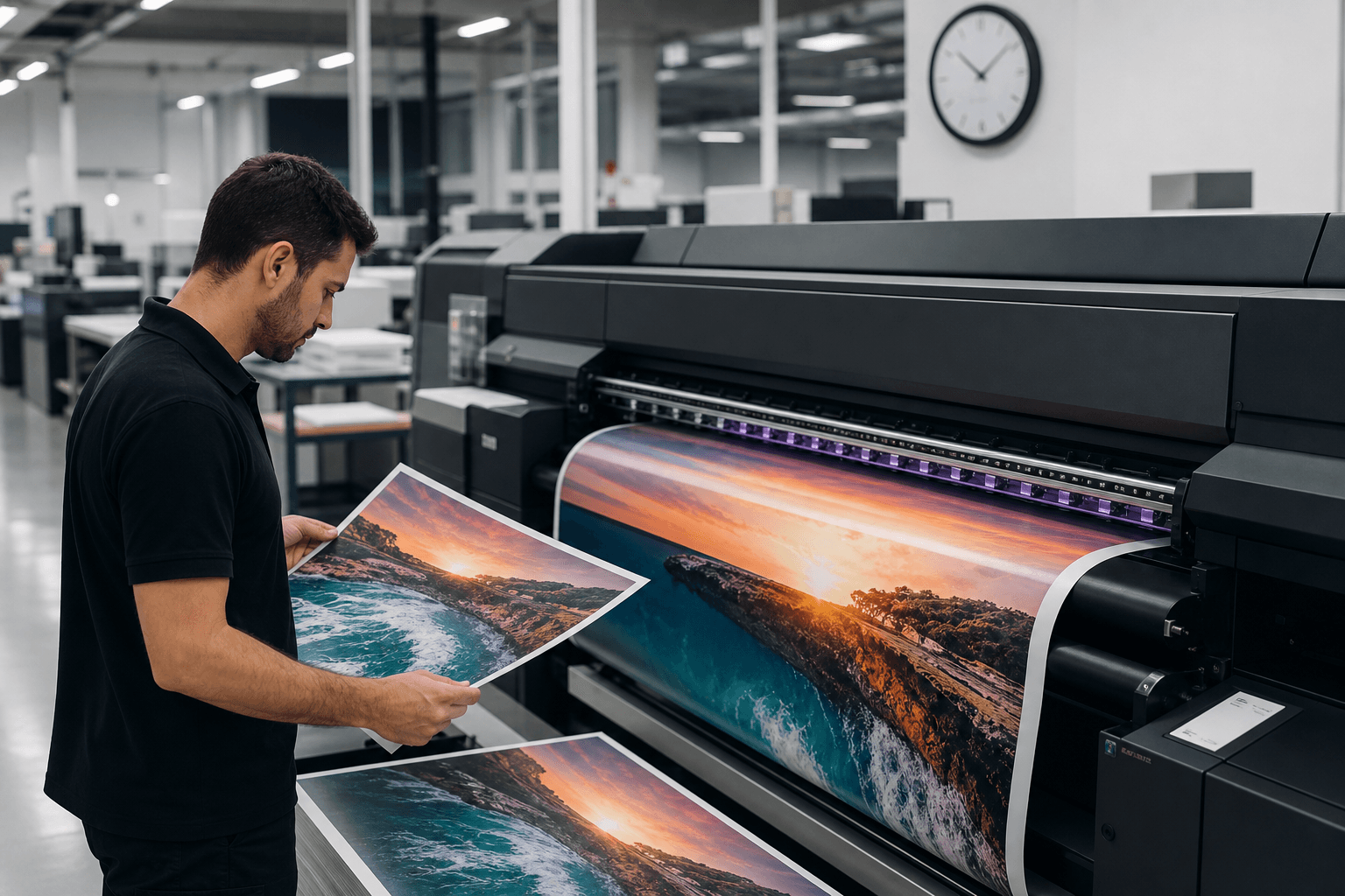 Printing equipment producing rush print materials