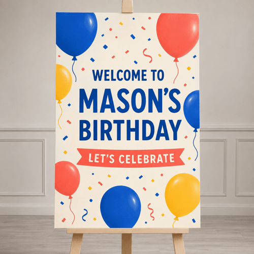 birthday welcome signs — hero