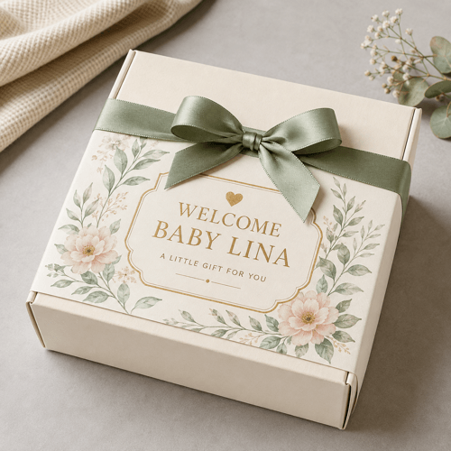 custom baby shower gift boxes — hero