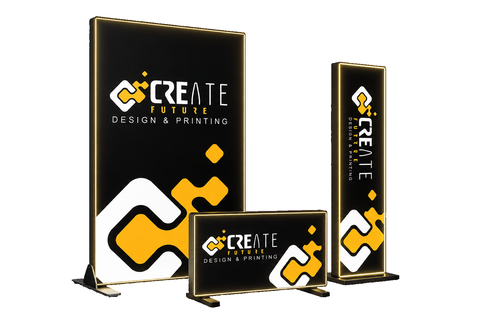 Illuminated Displays product mockups