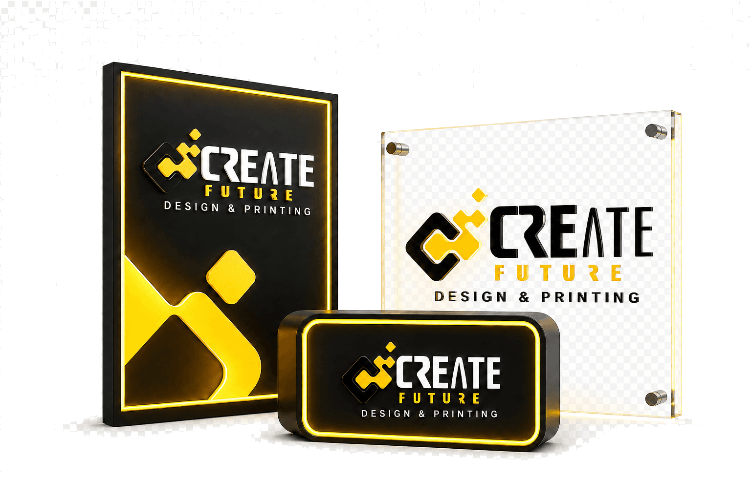 Illuminated Displays product mockups