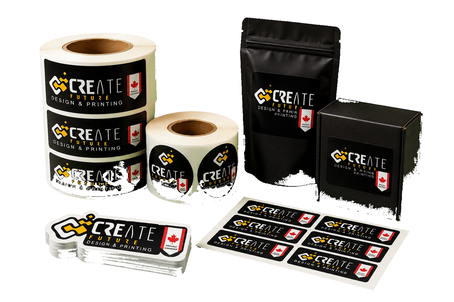 Labels & Stickers product mockups