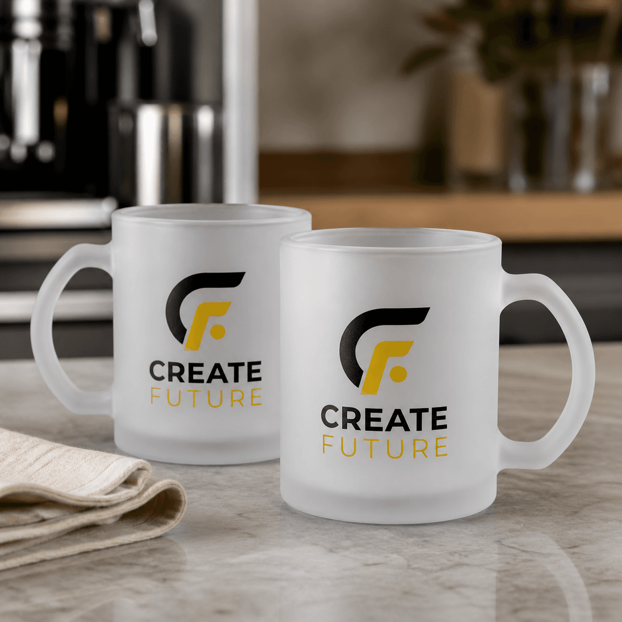 Custom Frosted Glass Mugs