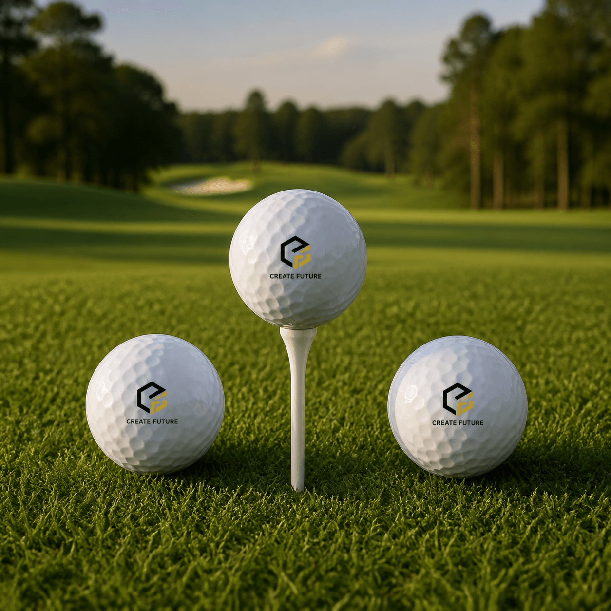 Custom Golf Balls photorealistic promotional product mockup 1