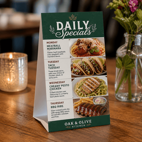Table Tent Cards