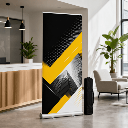 Same-Day Economy Retractable Banners photorealistic product mockup