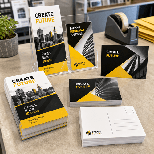 Same-Day Flyers & Postcards photorealistic product mockup