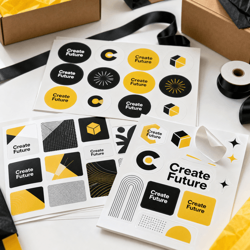Same-Day Sheet Stickers photorealistic product mockup
