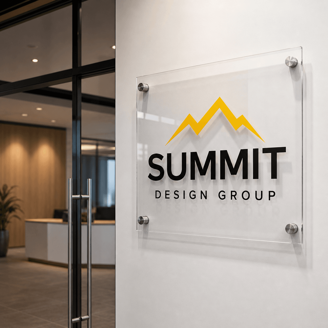 Cut Vinyl Acrylic Signs photorealistic product mockup 1