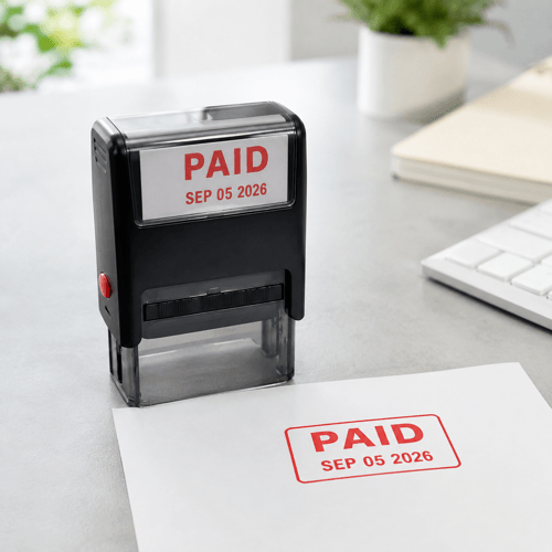 Custom Rubber Stamps — self-inking stamp hero