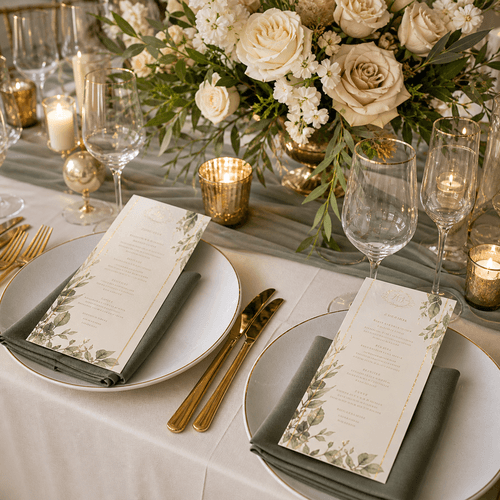 Wedding Menu Printing photorealistic product mockup 1