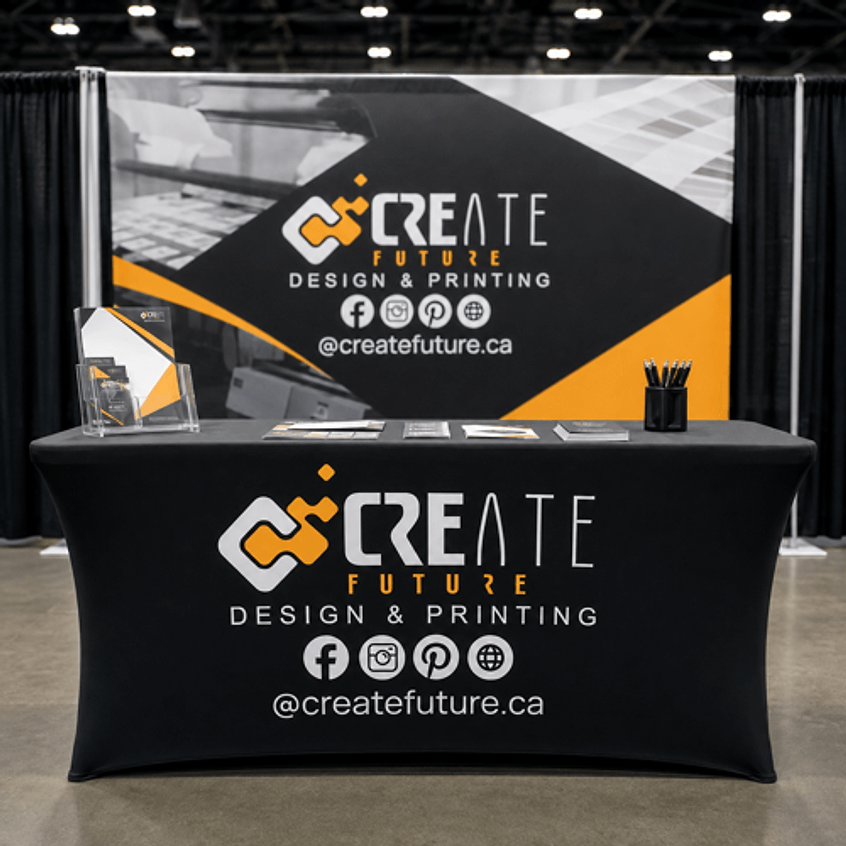 4FT Stretch Table Cover setup