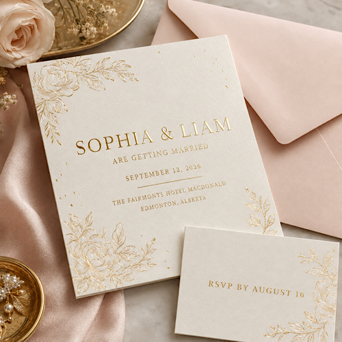 Foil Wedding Invitations