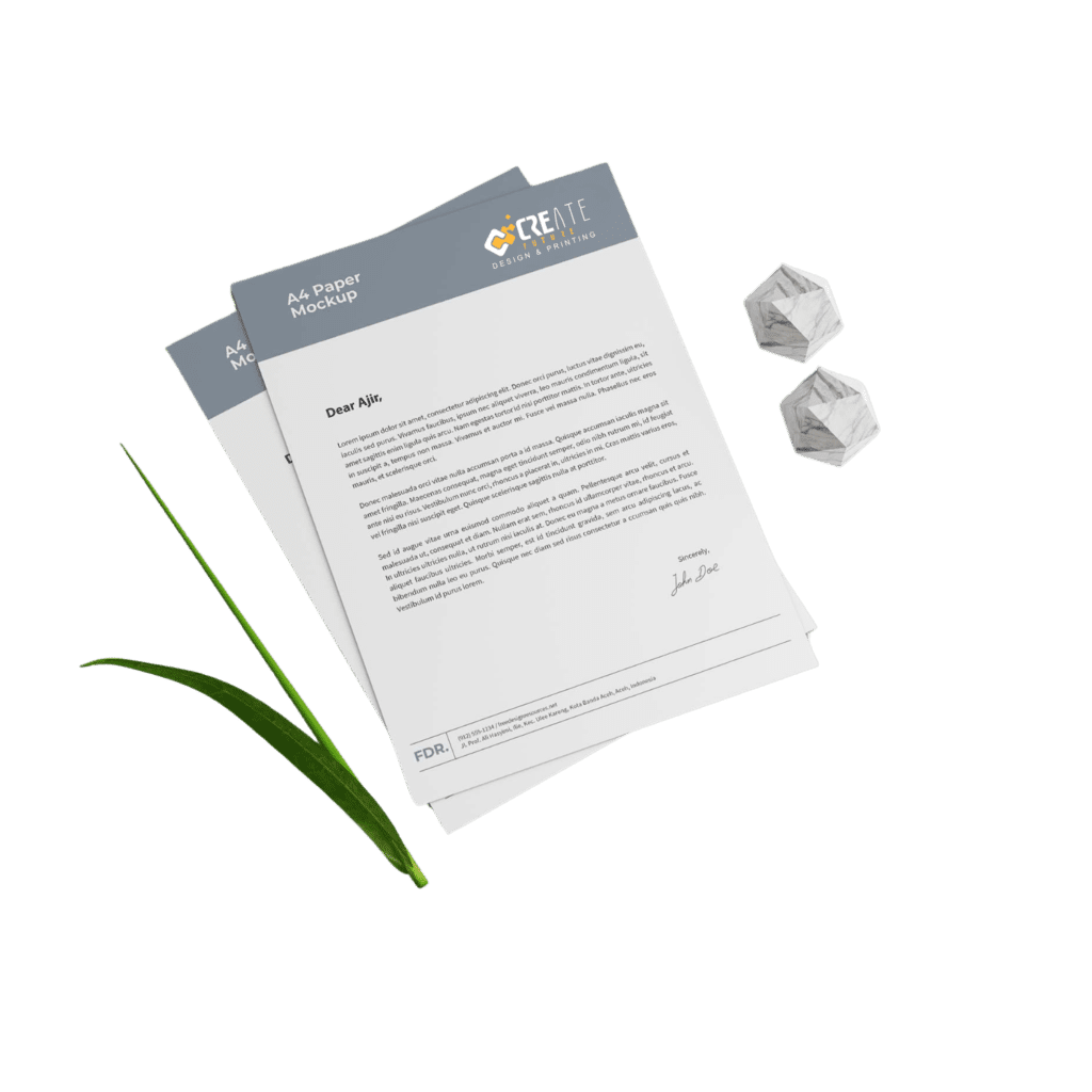 Enhance your business image with professional letterhead