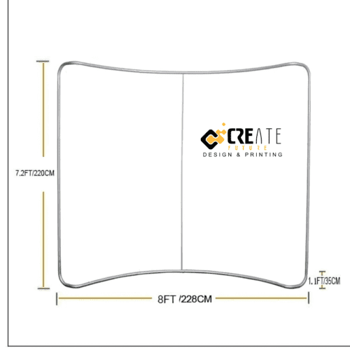 8FT Curve Tension Fabric Display (Backdrop)