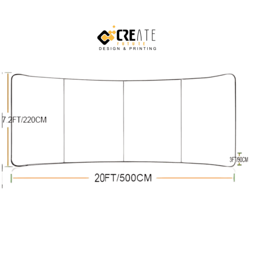 20ft Curve Tension Fabric Display