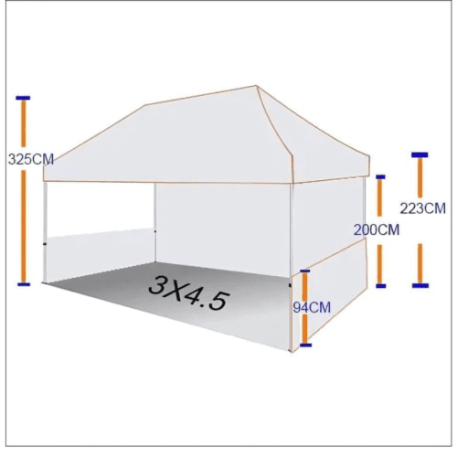 Standard 15FT/3X4.5 Custom Print Canopy Tents - Image 3